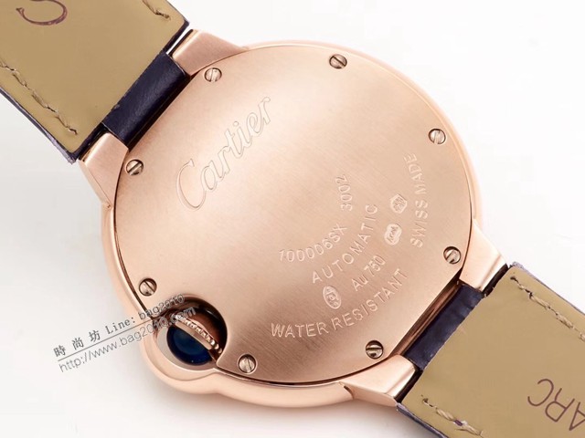 卡地亞藍氣球33mm機械女表 Cartier經典款鑲鑽皮帶女表  gjs2054